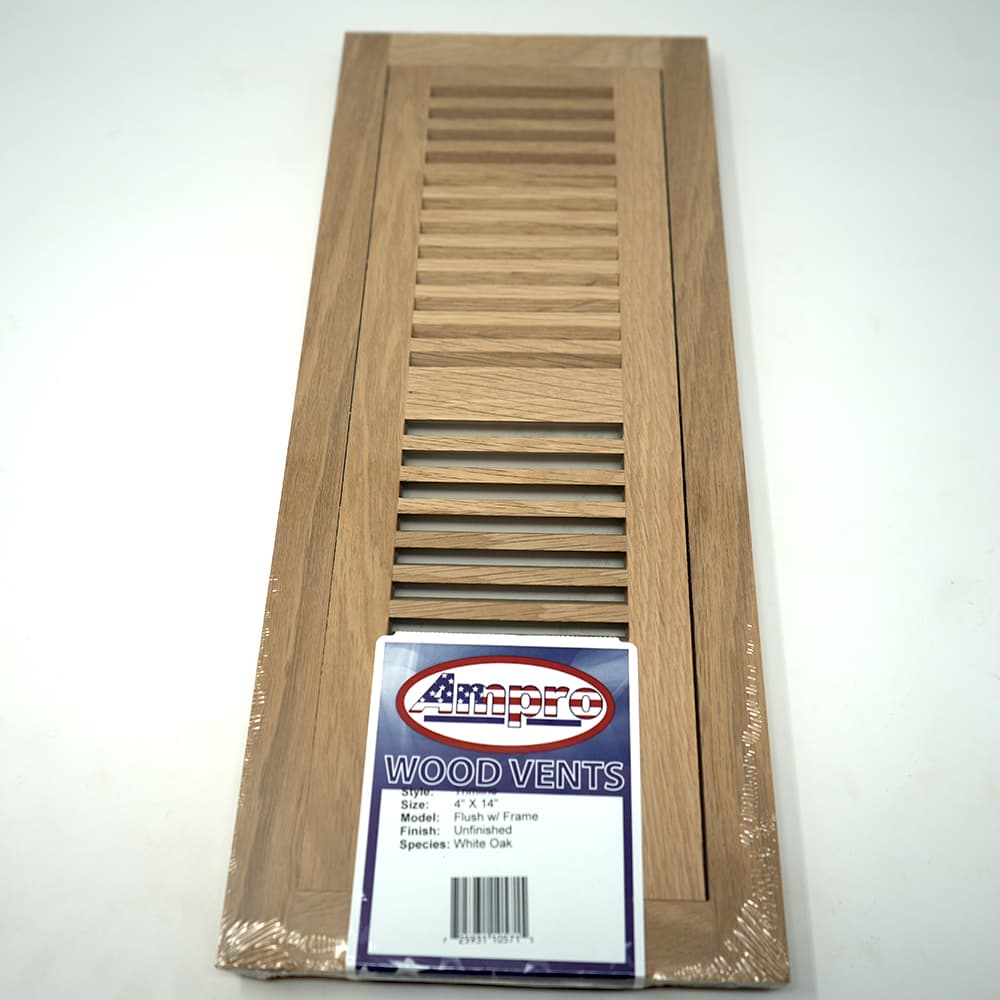 Trimline Vent - 4" x 14" White Oak Flush - Image 1