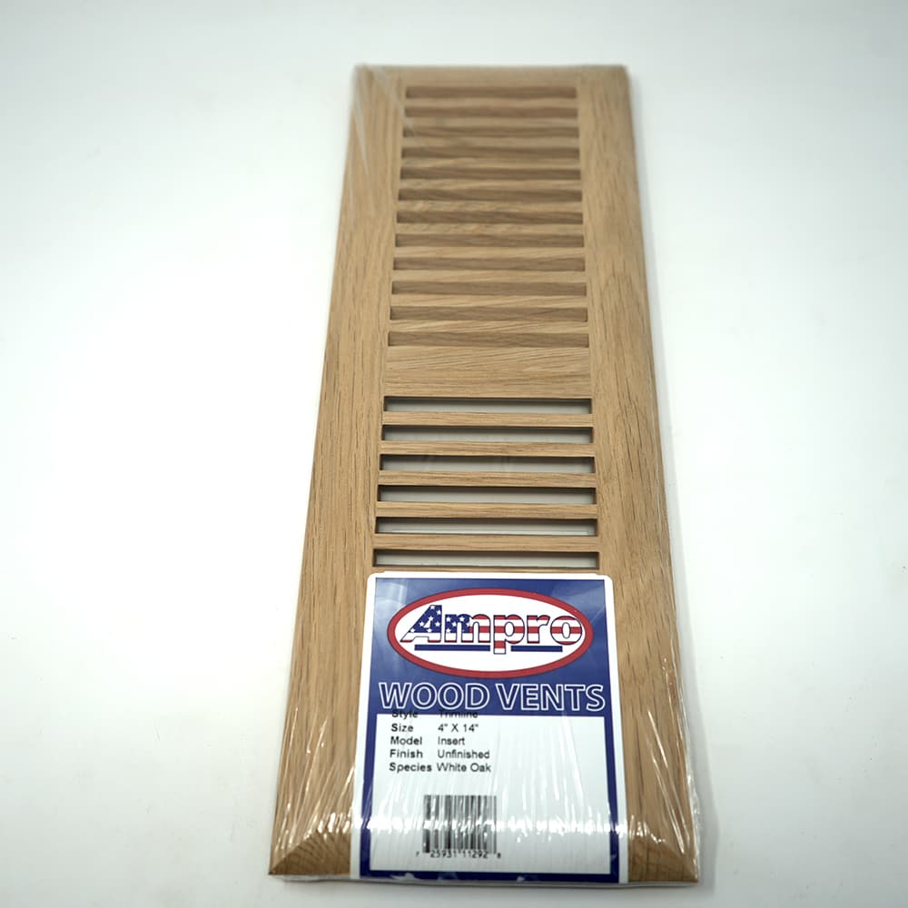 Trimline Vent - 4" x 14"  White Oak Surface - Image 1